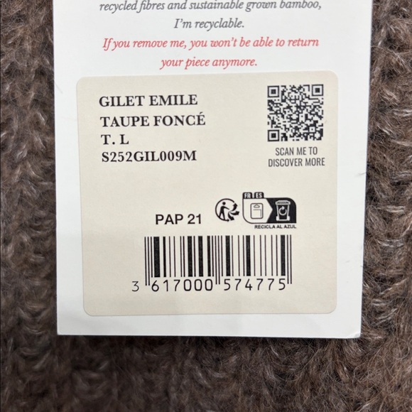 NWT - Sézane Emile Cardigan - Size L - Picture 7 of 7